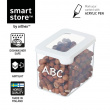Transparent container, Airtight, 0,8 L, VISION, Clear / White
