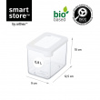 Transparent container, Airtight, 0,8 L, VISION, Clear / White