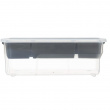 Box with insert, EZY SORT IT, 30,5 x 21.5 x H 11 cm, Clear / Grey