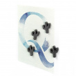 Magnets, set of 4, CACTUS, Metallic