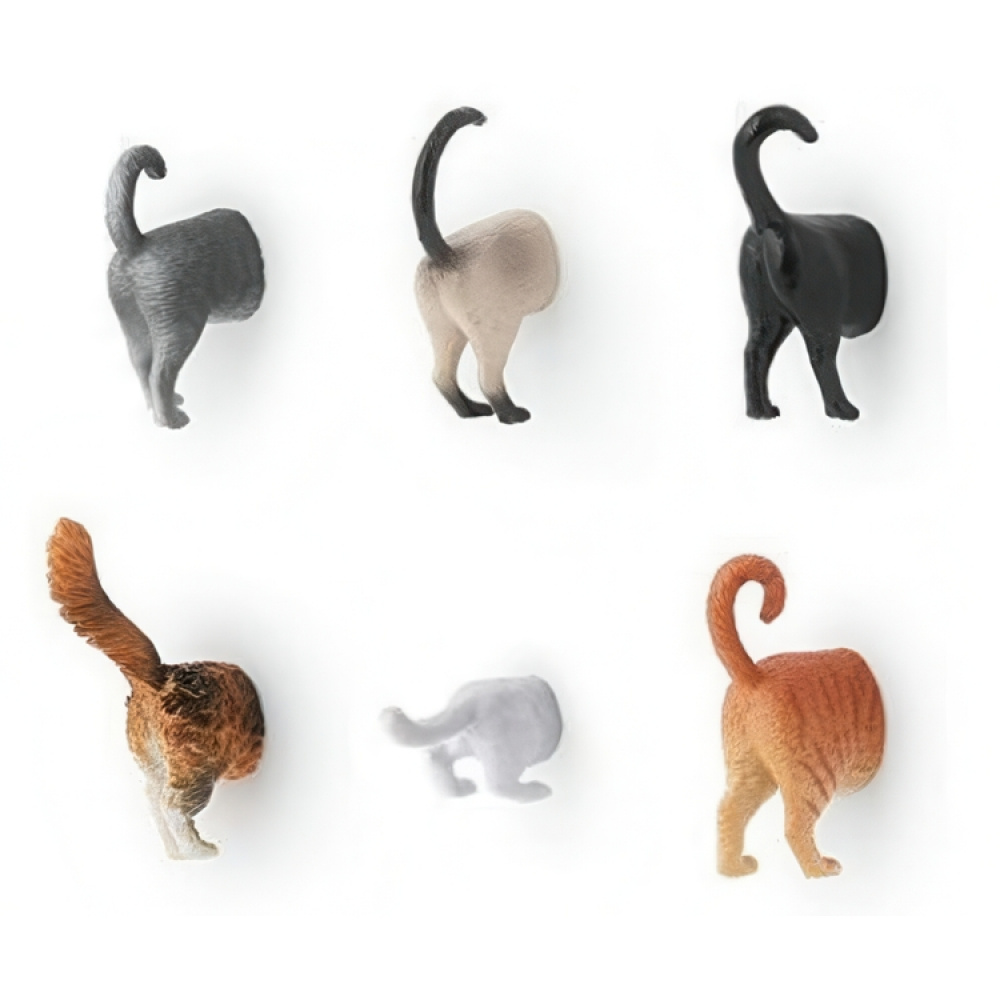 Magnets, Set of 6, CAT BUTTS, Assorted in the group Storage / Magnets and adhesives at SmartaSaker.se (42018)
