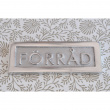 Sign with frame, FÖRRÅD, 8,5 x H 3 cm, Exmez, Sand-cast aluminum