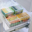 Stackable storage box with divider and handle, KITCHEN BINZ, 30,5 x 36,8 x H10,2 cm, Clear